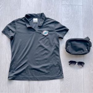 Nike Miami Dolphins Ladies Dri FIT Micro Pique Polo